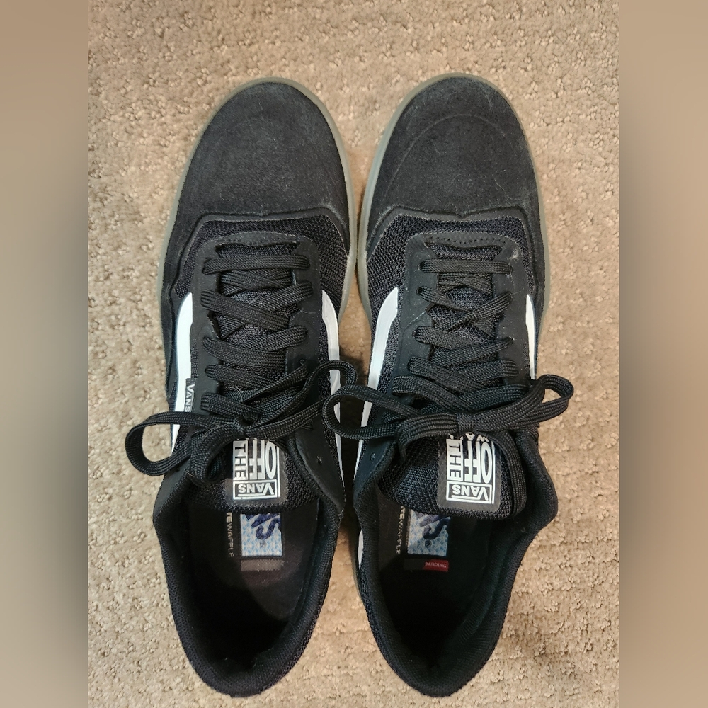 Mens Vans Ave Pro Skateboarding Shoes Black Size 10